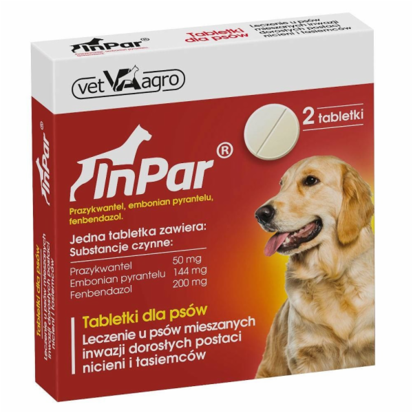 VETAGRO InPar - odčervovací tableta pro psy - 2 ks