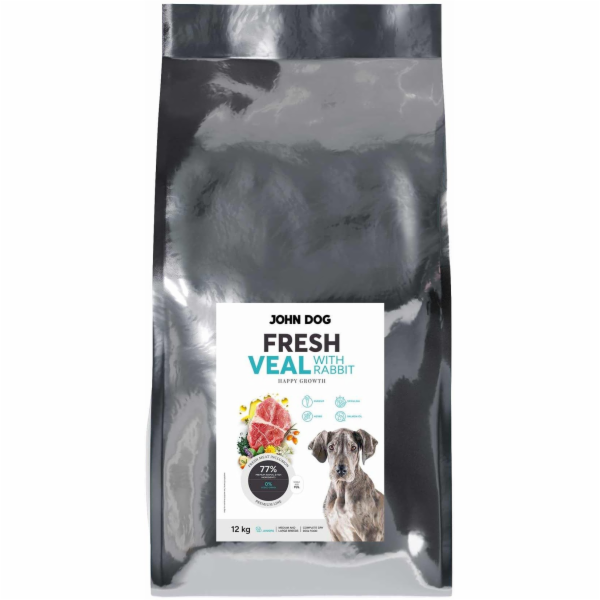 JOHN DOG Fresh Junior Medium and large breeds Veal with r...