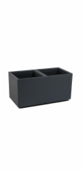 Květináč LAMELA KARO 936-82, O 80×40 cm, tmavě šedý
