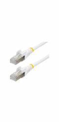 Startech 1m CAT6a Ethernet Cable - White - Low Smoke Zero Halogen (LSZH) - 10GbE 500MHz 100W PoE++ Snagless RJ-45 w/Strain Reliefs S/FTP Network Patch Cord - Patch kabel - RJ-45 (M) do RJ-45 (M) - 1 m