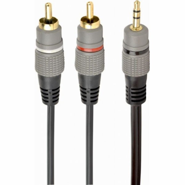 Gembird Stereofonní kabel minijack 3,5 mm na 2*RCA 2,5 m ...