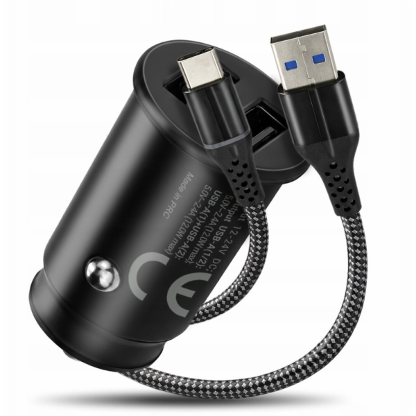 everActive Autonabíječka CC-25C 2XUSB 12W + kabel USB-C