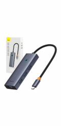 Adaptér Baseus HDMI + 4 x USB 3.0, HDMI/USB-C, 0,1 m, 40 W
