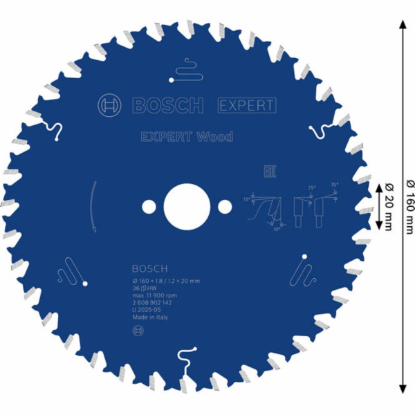 Bosch PILOVÝ KOTOUČ EX WO H 160x20-36