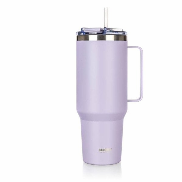 Banquet Ocelový termohrnek 1200ml s uchem a brčkem Twain ...