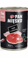 PAN MIĘSKO Puppy Krůta s hovězím – vlhké krmivo pro psy – 400g
