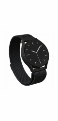Swissten Univerzální kovový síťovaný řemínek BURGA pro hodinky o průměru 20 mm (černý)