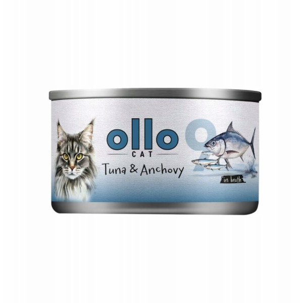 OLLO Cat nr 9 Tuna & Anchovy in broth - mokré krmivo pro ...