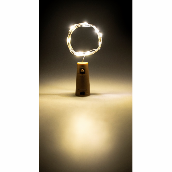 Dekorační LED světýlka do lahve s korkem, 92 cm