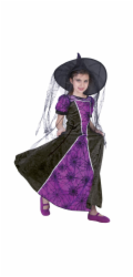 Kostým čarodějnice s pavoučími detaily, velikost 116