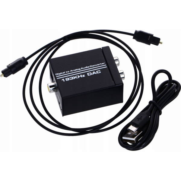 Pawonik Toslink AV adaptér - RCA (Cinch) x2 černý