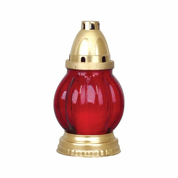 Svíčka&nbsp;hřbitovní&nbsp;sklo&nbsp;20&nbsp;cm&nbsp;červená&nbsp;(60&nbsp;g/cca&nbsp;18&nbsp;h)