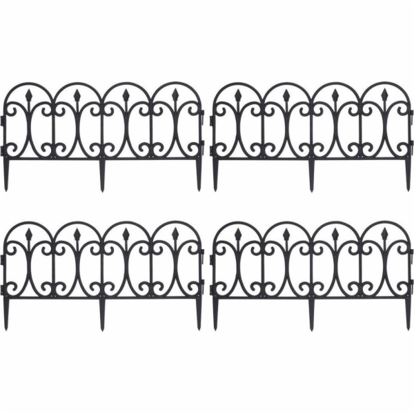 ProGarden&nbsp;Zahradní&nbsp;plot&nbsp;Palisade&nbsp;60x30&nbsp;cm&nbsp;4&nbsp;ks&nbsp;univerzální
