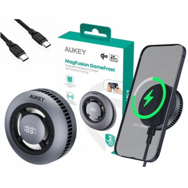 AUKEY Bezdrátová nabíječka LC-G10 MagSafe Qi2 15W s chlaz...