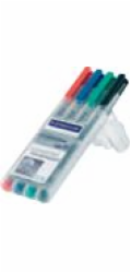 Staedtler LUMOCOLOR Popisovač za sucha OHP M, 4 barvy v pouzdře (STA018)