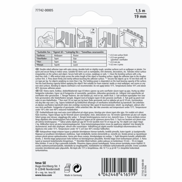 Oboustranná lepicí páska Tesa tesa, bílá