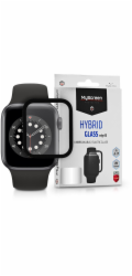 MyScreen Protector Apple Watch 6 44mm - Hybridní sklo na celou obrazovku MyScreen HYBRID GLASS edge3D (černý rám)