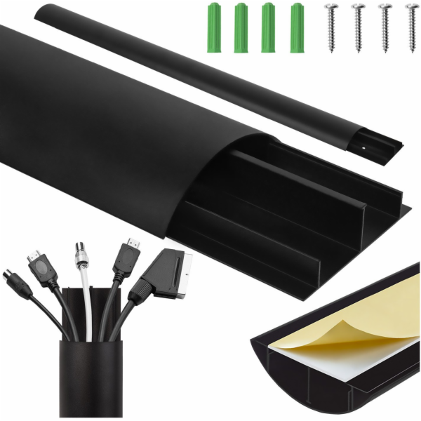 Maclean Krycí lišta MC-814 B hliníková, černá