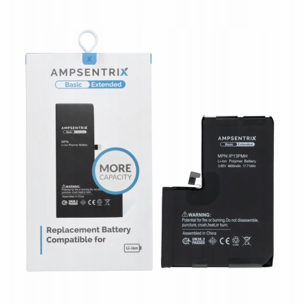 Inne Základní baterie AmpSentrix pro iPhone 13 Pro Max (z...