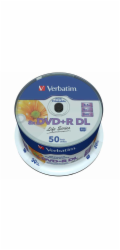 VERBATIM DVD+R DL (8xPrintable, 8,5GB), 50 cake
