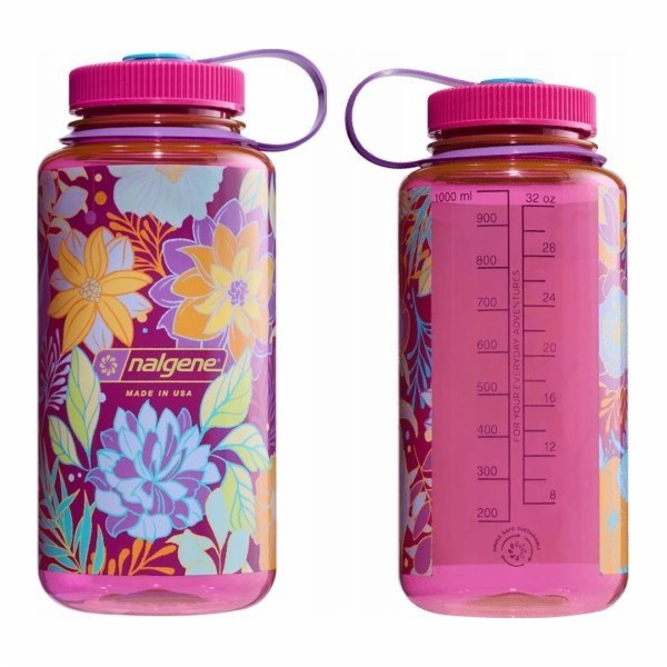 Nalgene Láhev s širokým hrdlem 1l, květinový vzor