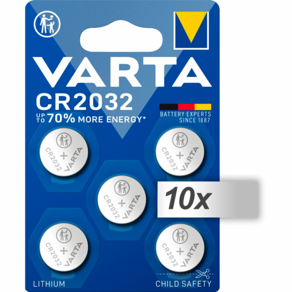 10x5 Varta electronic CR 2032 Lith. Coin Battery 06032 10...