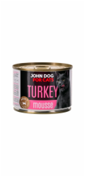 JOHN DOG For cats Mousse Turkey - mokré krmivo pro kočky - 200g