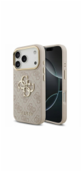Guess&nbsp;PU&nbsp;Leather&nbsp;4G&nbsp;Metal&nbsp;Logo&nbsp;Gold&nbsp;Frame&nbsp;kryt&nbsp;iPhone&nbsp;17&nbsp;Pro&nbsp;ružový