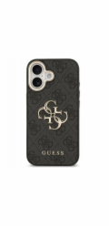 Guess&nbsp;PU&nbsp;Leather&nbsp;4G&nbsp;Metal&nbsp;Logo&nbsp;Gold&nbsp;Frame&nbsp;kryt&nbsp;iPhone&nbsp;17&nbsp;čierny