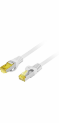 Lanberg Patchcord cat.6a s/ftp lszh cu 1,5m bílý, fluke schválený