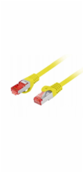 Lanberg Patchcord cat.6 s/ftp lszh cu 10m žlutý, schválený Fluke