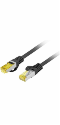 Lanberg Patchcord cat.6a s/ftp lszh cu 20m černý, schválený Fluke