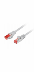 Lanberg Patchcord cat.6 s/ftp lszh cu 15m šedý, schválený Fluke