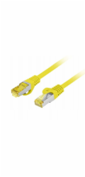 Lanberg Patchcord cat.6a s/ftp lszh cu 10m žlutý, schválený Fluke