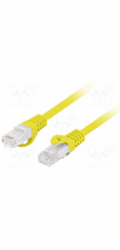 Lanberg Patchcord cat.6 UTP LSZH cu 0,25m žlutý, schválený Fluke