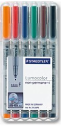 Staedtler&nbsp;STAEDTLER&nbsp;Folienstift&nbsp;Lumocolor&nbsp;F&nbsp;nonperm&nbsp;6St