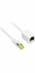 Good Connections Prodlužovací patch kabel RJ45 s ochranou Cat.7 RohCable and slip protection (RNS), S/FTP, PiMF, bez halogenů, 600 MHz, OFC, bílý, 1 m, Good Connections (8070VR-010W)