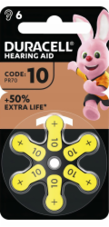Duracell Sluchadla EasyTab 10 (PR70) 6 ks.