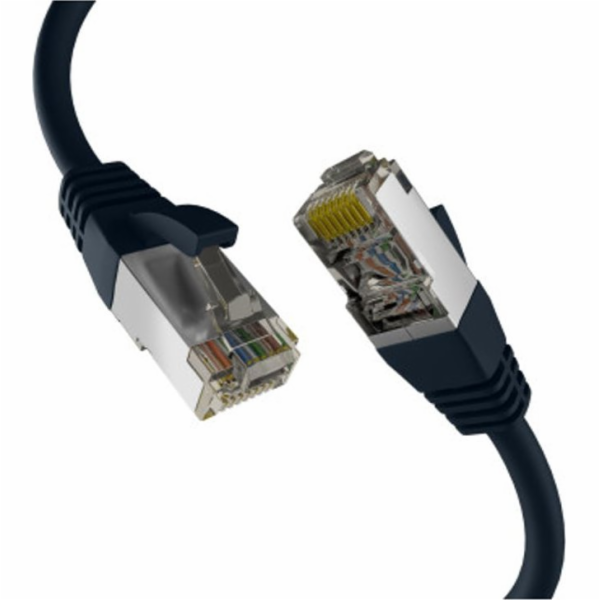 EFB EFB CAT8.1 ČERNÝ 0,25m RJ45 PATCHKABEL S/FTP PIMF