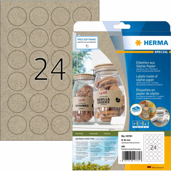 Herma&nbsp;Etikety&nbsp;Silphie&nbsp;A4&nbsp;20&nbsp;listů&nbsp;40&nbsp;mm&nbsp;kulaté