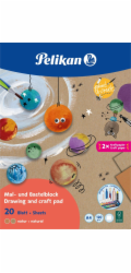 Pelikan Pelikan Zeichen-und Bastelblock A4, 120g/m, 20 Blatt, Nat. FSC