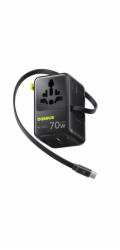 Baseus EnerCore CG11 Charger Retractable 2AC+2U + 70W Black