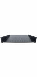 Intellinet police do racku 19", Fixed Shelf, 2U, 400mm depth, Front mounting, max load 25kg, Black