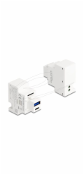 Delock - Zacvakávací modul (keystone) - PD 20 W - USB, USB typu C - 1 zásuvka USB, 1 zásuvka USB-C - 3 A - bílá