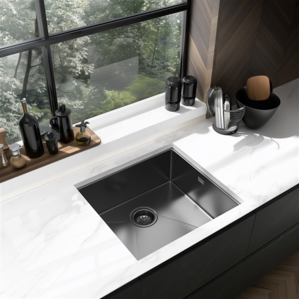 DOMOLETTI MYČKA NÁDOBÍ Z NEREZOVÉ OCELI ČERNÁ