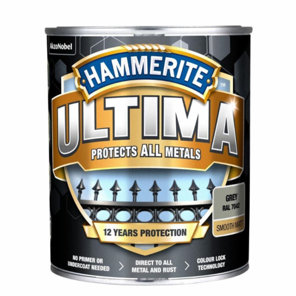 HAMMERITE&nbsp;Kovová&nbsp;barva&nbsp;Ultima&nbsp;Matt,&nbsp;2,2&nbsp;l&nbsp;šedá