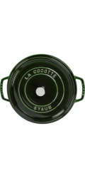 Staub La Cocotte 28cm rund, basilikumgrün, Gusseisen