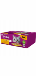 WHISKAS Poultry feast in jelly – mokré krmivo pro kočky – 80 × 85 g