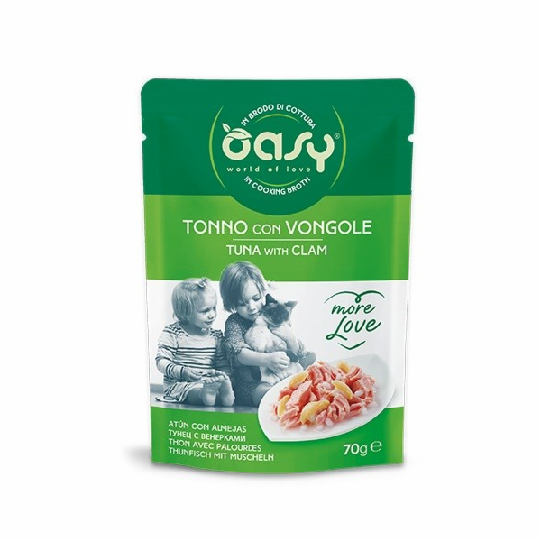 OASY More Love Tuna with clam - mokré krmivo pro kočky - 70g