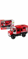 LeanToys Červené terénní vozidlo hasičského sboru s otevíracími dveřmi, zvuky a světly